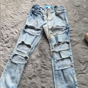 Distressed jeans